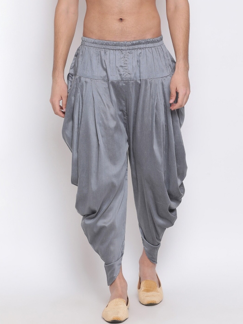 

VASTRAMAY Men Grey Solid Dhoti