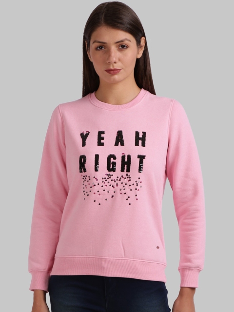 

Parx Women Pink Printed Sweatshirt