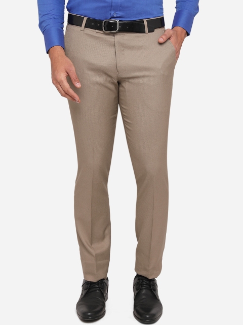 

METAL Men Khaki Slim Fit Formal Trousers