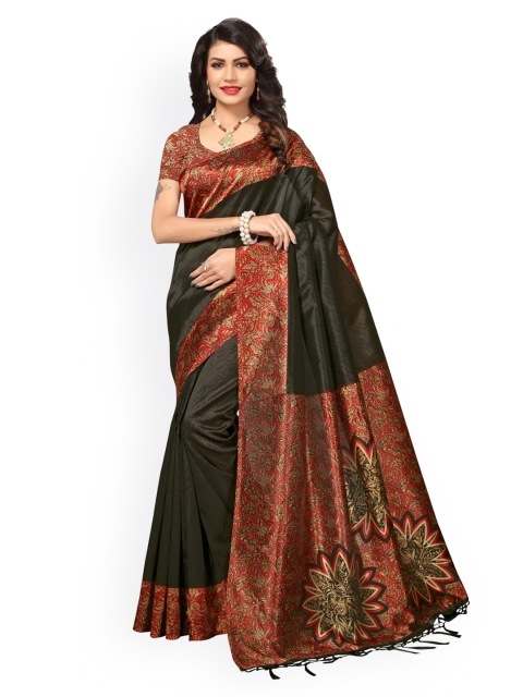 

KALINI Black Poly Silk Saree