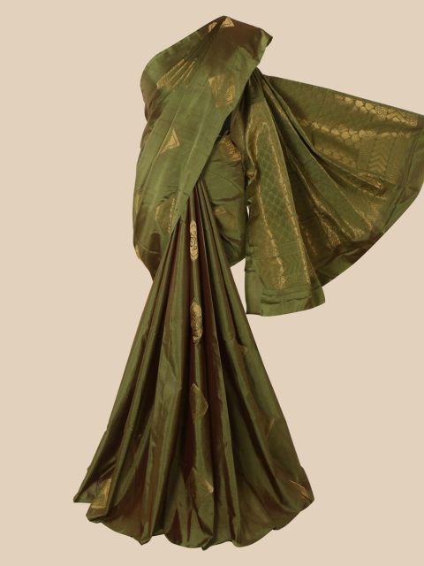 

Pothys Olive Ethnic Motifs Zari Silk Cotton Saree