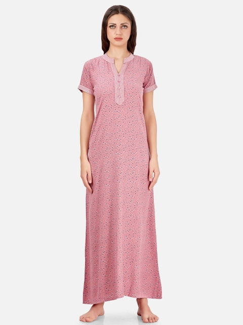 

Sand Dune Pink Printed Maxi Nightdress