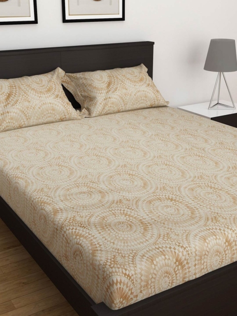 

Home Centre My Bedding Printed 3 Piece Double Bedsheet Set, Beige