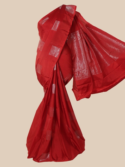 

Pothys Maroon Ethnic Motifs Zari Silk Cotton Saree