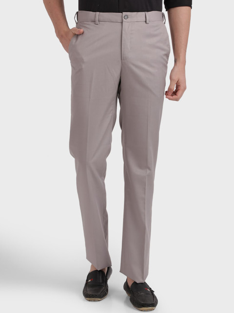 

ColorPlus Men Taupe Tapered Fit Regular Trousers