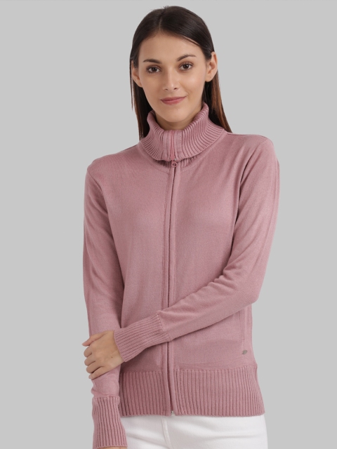 

Parx Women Pink Front-Open Acrylic Sweater