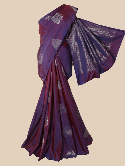 

Pothys Purple Ethnic Motifs Zari Silk Cotton Saree
