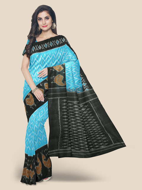 

KLM Fashion Mall Blue Cotton Blend Saree
