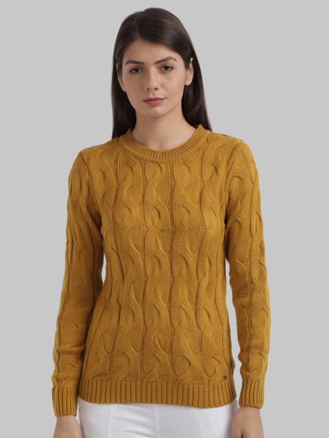 

Parx Women Mustard Pullover Sweater