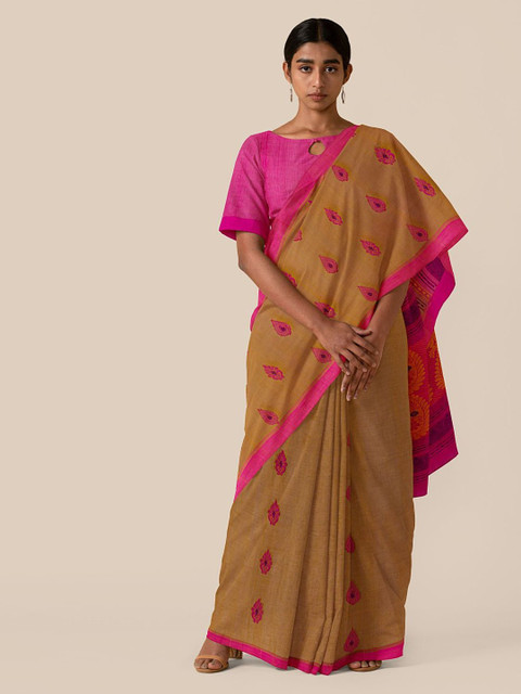 

Taneira Beige Pure Cotton Saree