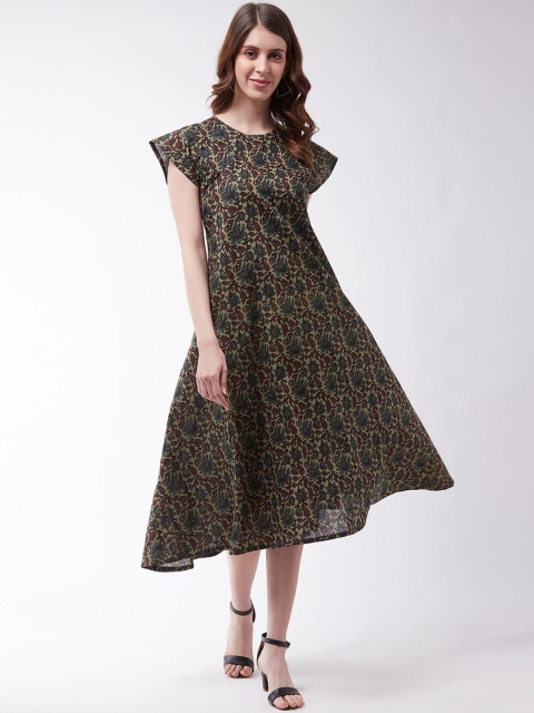 

InWeave Green Floral Midi Dress