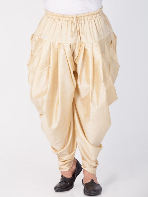 

VASTRAMAY Men Gold-Coloured Solid Dhoti