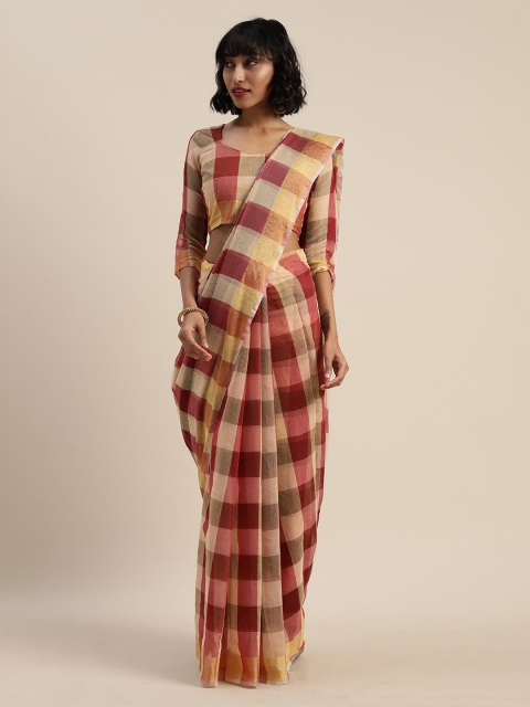 

Florence Multi Checked Silk Cotton Saree