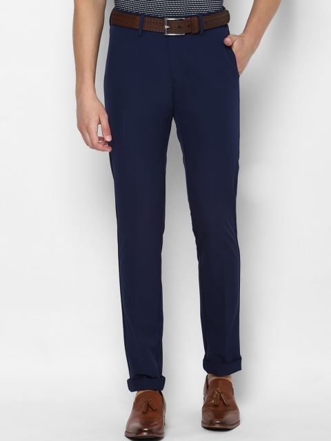 

Allen Solly Men Navy Blue Slim Fit Regular Trousers