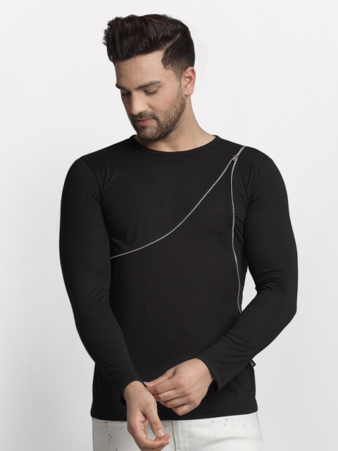 

Rigo Men Black Slim Fit T-shirt