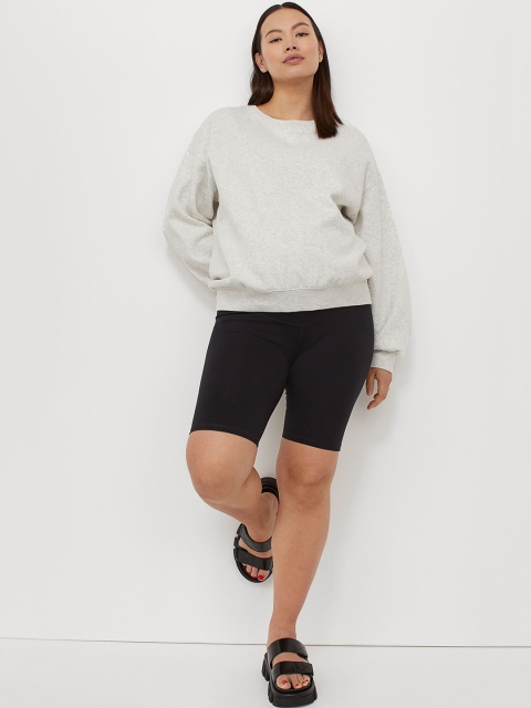

H&M MAMA Black Solid Sports Cycling Shorts