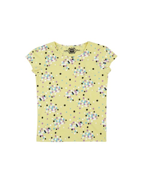 

CHALK by Pantaloons Girls Yellow Printed T-shirt