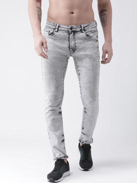 

Rex Straut Jeans Men Grey Slim Fit Heavy Fade Jeans