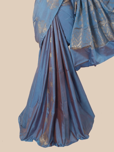 

Pothys Blue Ethnic Motifs Zari Silk Cotton Saree