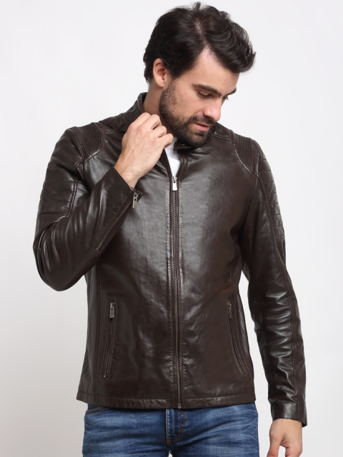 

Teakwood Leathers Men Brown Leather Lightweight Biker Jacket