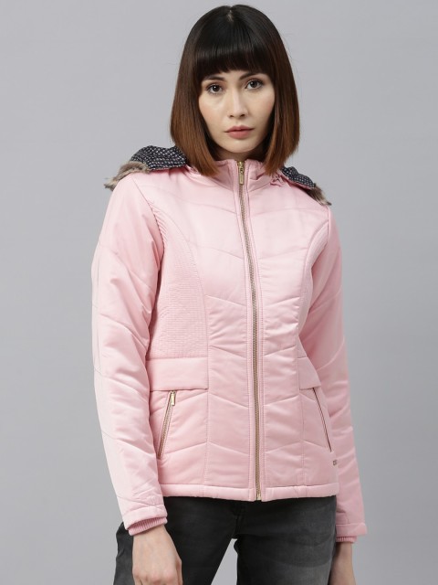 

Park Avenue Woman Women Pink Solid Padded Jacket