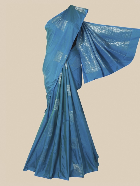 

Pothys Blue Ethnic Motifs Zari Silk Cotton Saree