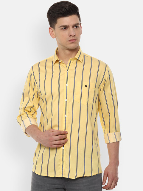 

Louis Philippe Sport Men Yellow Slim Fit Multi Stripes Striped Casual Shirt