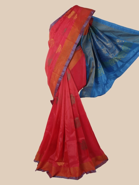 

Pothys Pink Ethnic Motifs Zari Pure Silk Saree