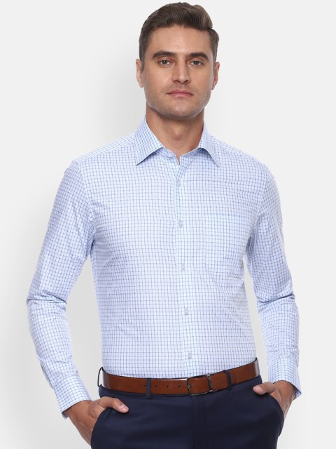 

Louis Philippe Men Blue Checked Formal Shirt