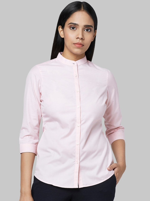 

Park Avenue Woman Women Pink Regular Fit Solid Casual Shirt
