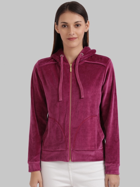 

Parx Women Magenta Hooded Sweatshirt