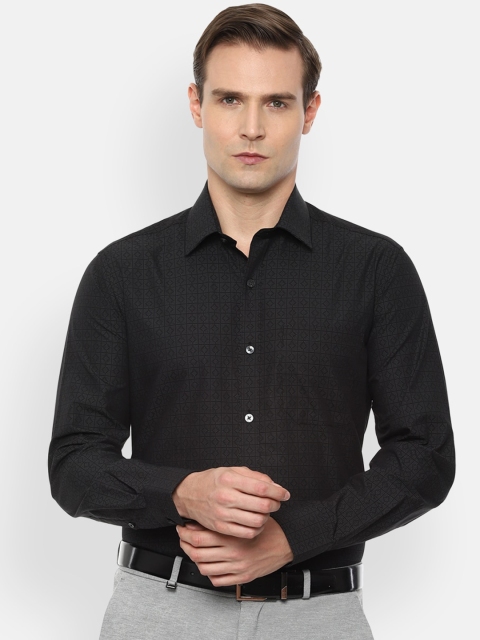 

Louis Philippe Men Black Slim Fit Printed Formal Shirt