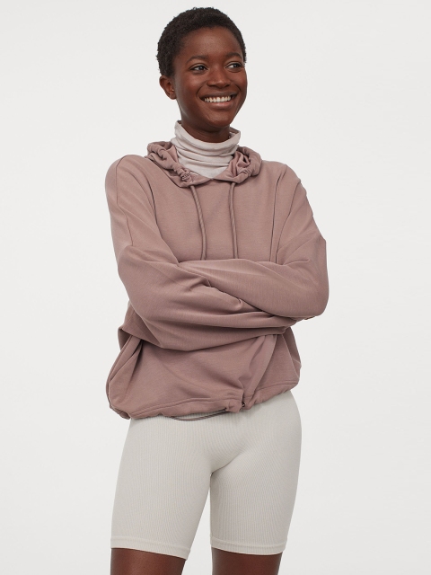 

H&M Women Grey Seamless Ribbed Biker Shorts