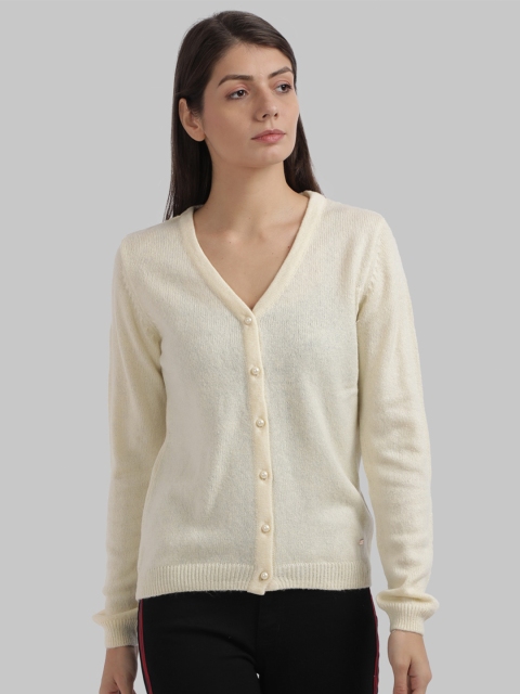 

Parx Women Cream Cardigan
