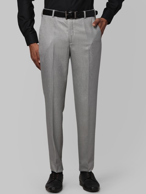 

Next Look Men Grey Slim Fit Formal Trousers