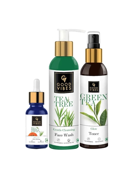 

Good Vibes Oil Control Combo Kit - Serum, Face Wash, Toner, White
