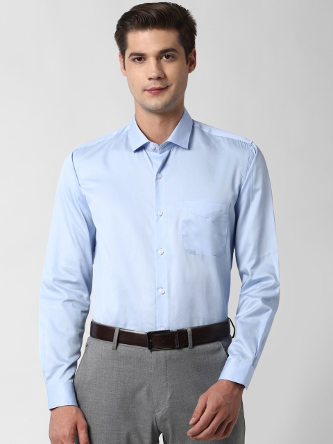 

Peter England Elite Men Blue Regular Fit Solid Casual Shirt