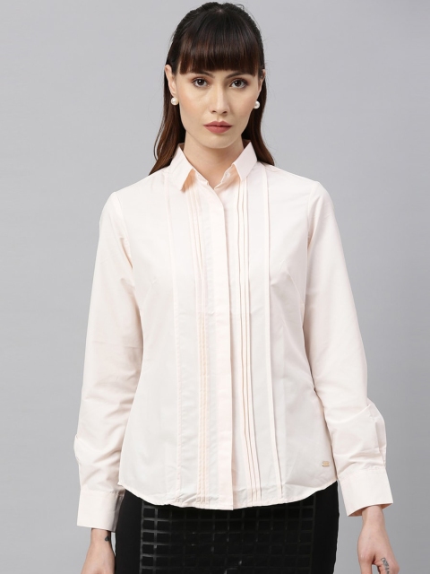 

Park Avenue Woman Women Cream-Coloured Casual Shirt