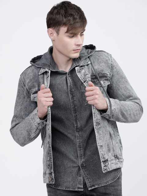 

Ecko unltd Men Grey Denim Jacket