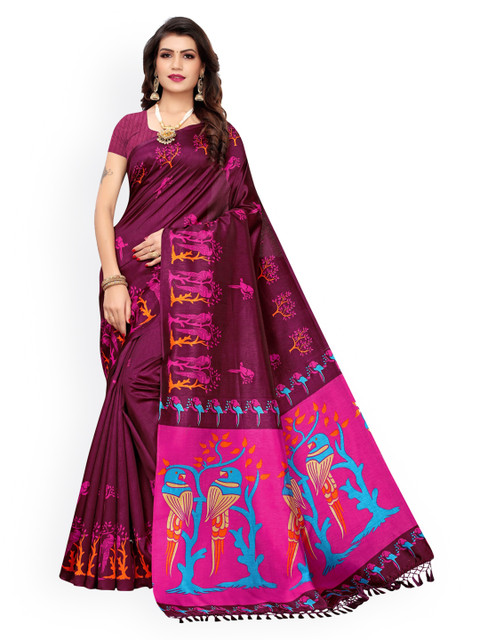 

KALINI Purple Saree