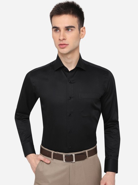 

METAL Men Black Slim Fit Cotton Formal Shirt