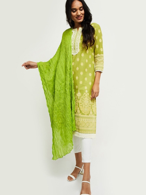 

max Women Lime Green Dupatta