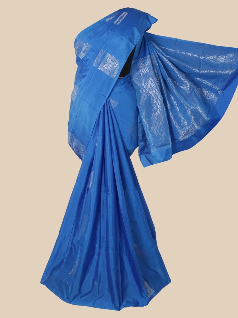 

Pothys Blue Woven Design Silk Cotton Saree