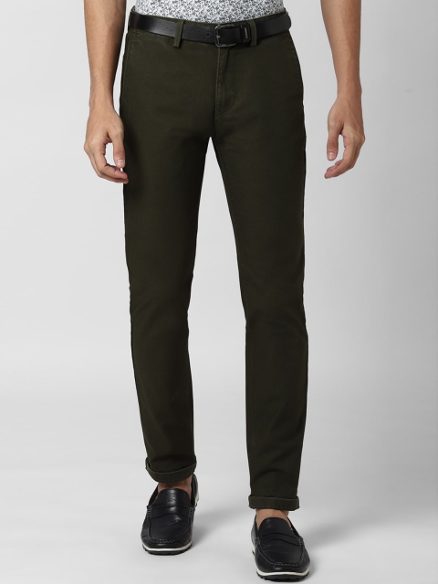 

Peter England Casuals Men Olive Green Slim Fit Chinos Trousers