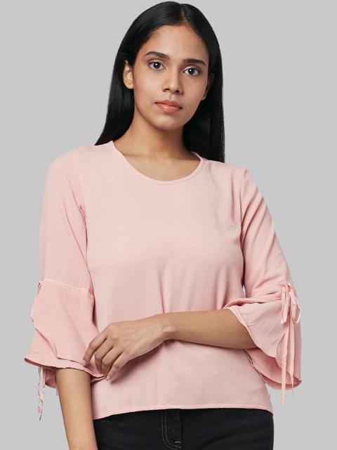 

Park Avenue Woman Pink Bell Sleeve Regular Top
