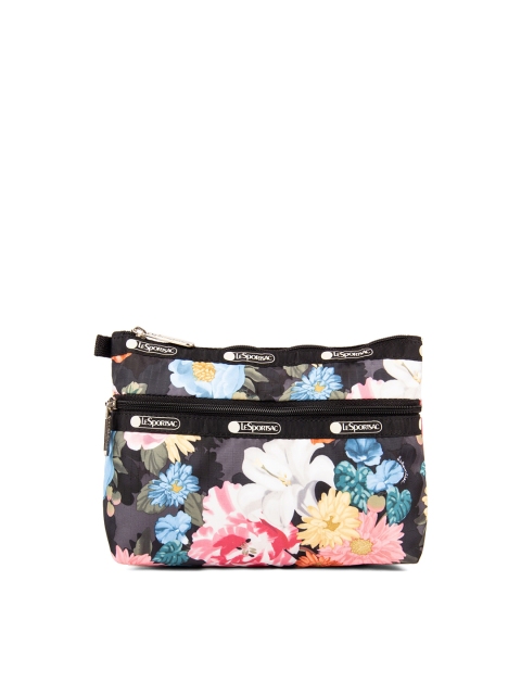 

LeSportsac Black & Blue Printed Purse Clutch