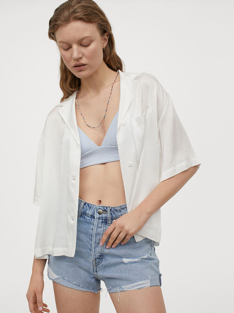 

H&M Women Blue Denim Shorts