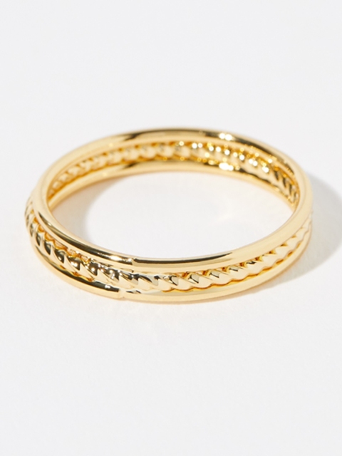 

Accessorize Gold-Plated Z Vintage Rope Band Finger Ring