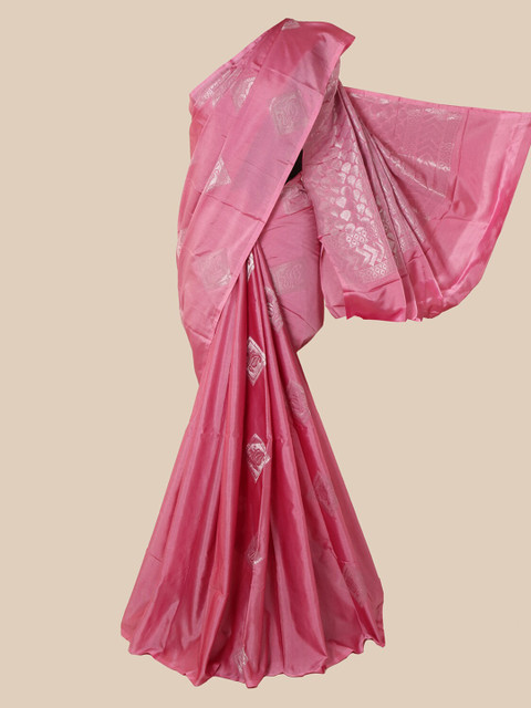 

Pothys Pink Woven Design Silk Cotton Saree