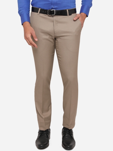 

METAL Men Khaki Slim Fit Formal Trousers